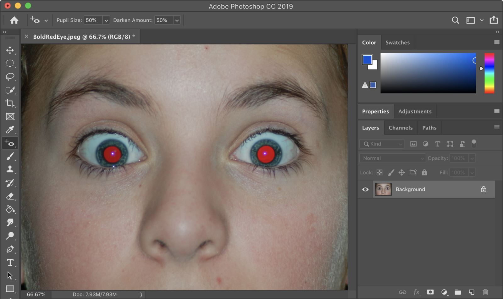 Adobe Photoshop глаза