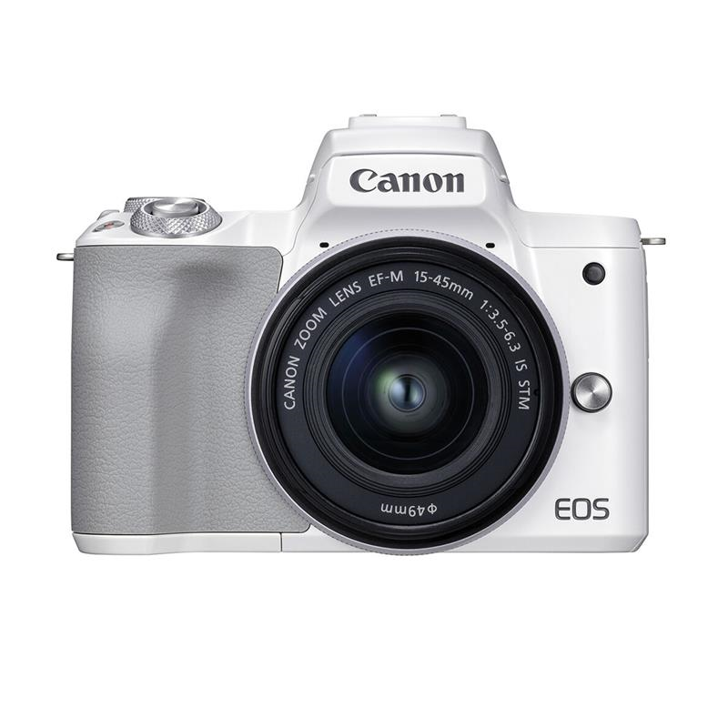 Máy ảnh Canon M50 Mark II Kit với ống kính EF-M15-45mm F3.5-6.3 IS STM màu trắng là lựa chọn hoàn hảo cho những người yêu thích nhiếp ảnh chuyên nghiệp. Nó cung cấp tính năng đáng kinh ngạc với chất lượng hình ảnh tuyệt vời và giúp cho bức ảnh trở nên sống động hơn bao giờ hết. Hãy xem hình ảnh để khám phá thêm về sản phẩm này nhé.