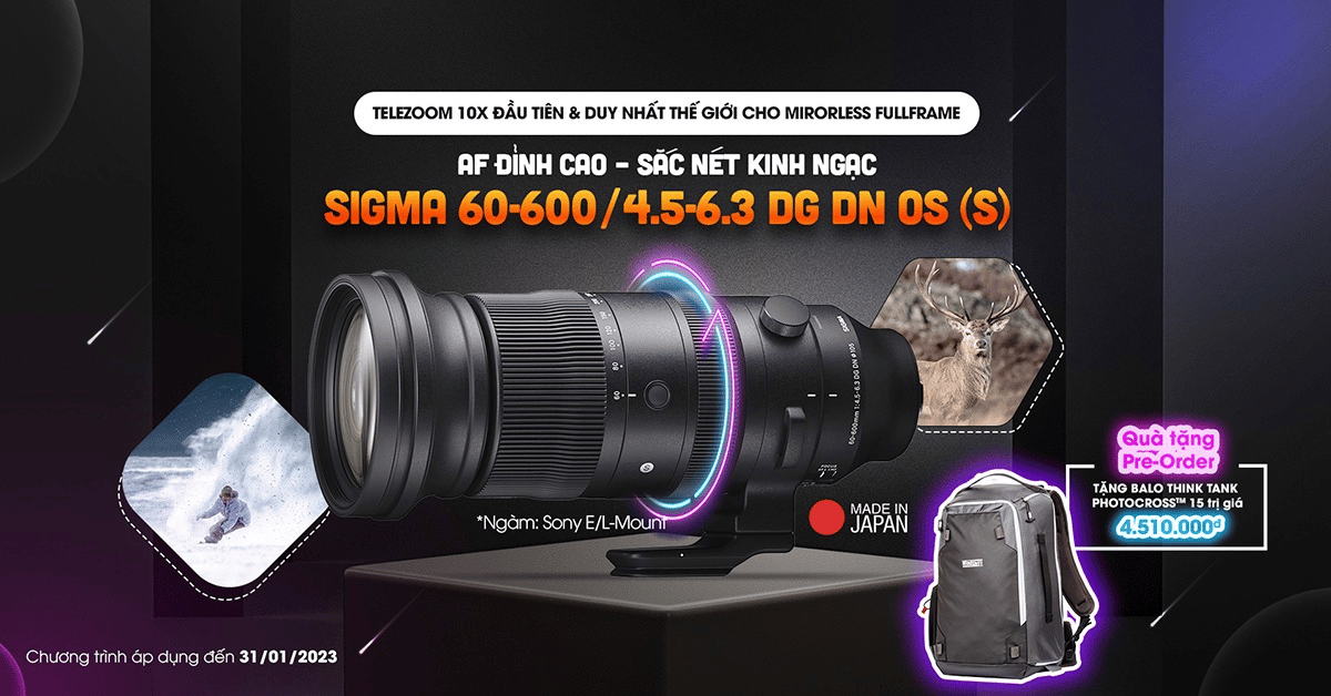 Pre-order Sigma 60-600m F4.5-6.3 DG DN OS Sports