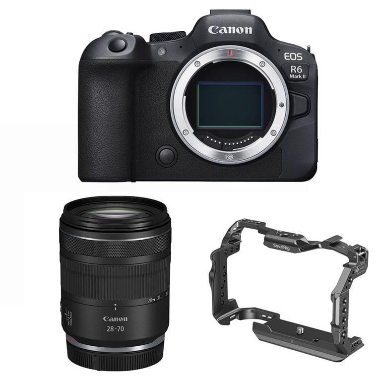 Canon EOS R6 Mark II Body + Canon RF 28-70mm F2.8 IS STM + SmallRig Cage for Canon EOS R6 Mark II R6II 4159B