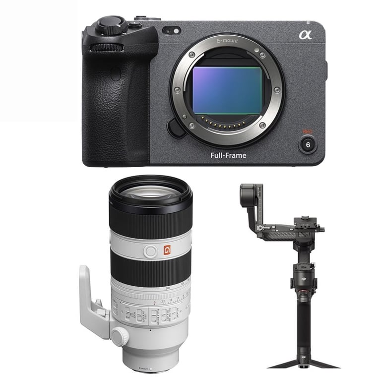 Sony FX3A + Sony FE 70-200mm F2.8 GM OSS II + DJI RS 4 Pro