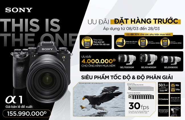 Pre-order siêu phẩm máy ảnh Sony Alpha A1