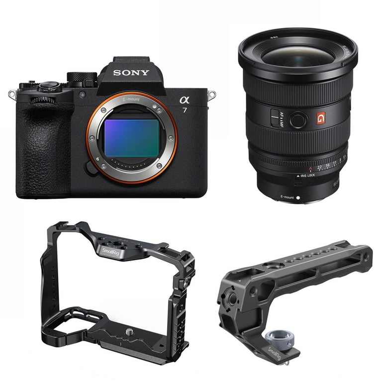 Sony Alpha A7 Mark V Body + Sony FE 16-35mm F2.8 GM II + SmallRig Cage 3667C + SmallRig ARRI Locating Top Handle 3765