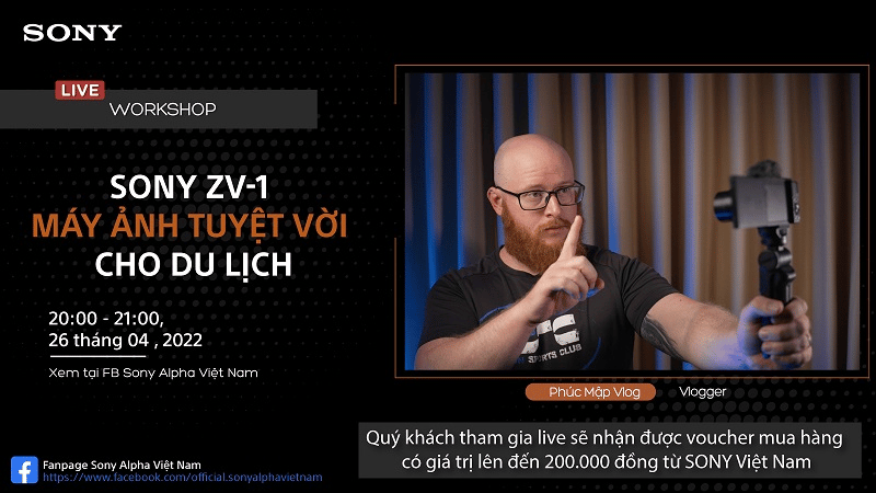 Xem workshop - Nhận code khuyến mãi từ Sony trong tháng 4