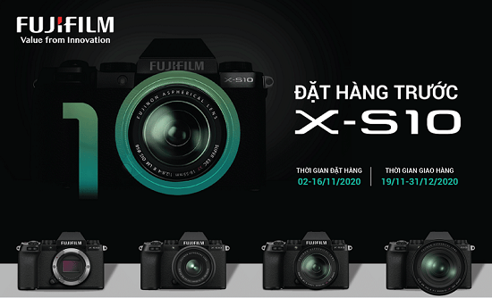 Pre-order máy ảnh Fujifilm X-S10 nhận quà siêu khủng