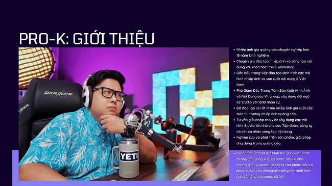 Workshop: Sáng tạo nội dung cá nhân - miniStudio cùng ProK