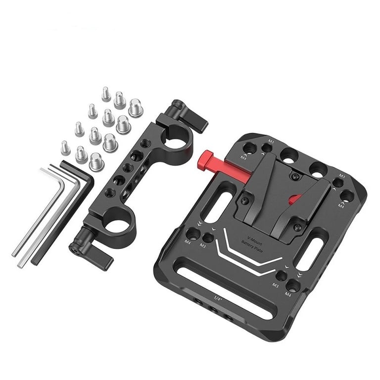 Đế gắn Pin SmallRig V Mount Battery kèm kẹp thanh kép 15mm 3016