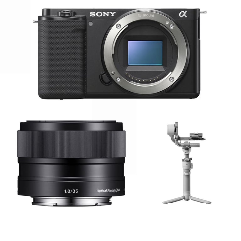 Sony ZV-E10 Body + Sony E 35mm F1.8 OSS + DJI RS 4 Mini