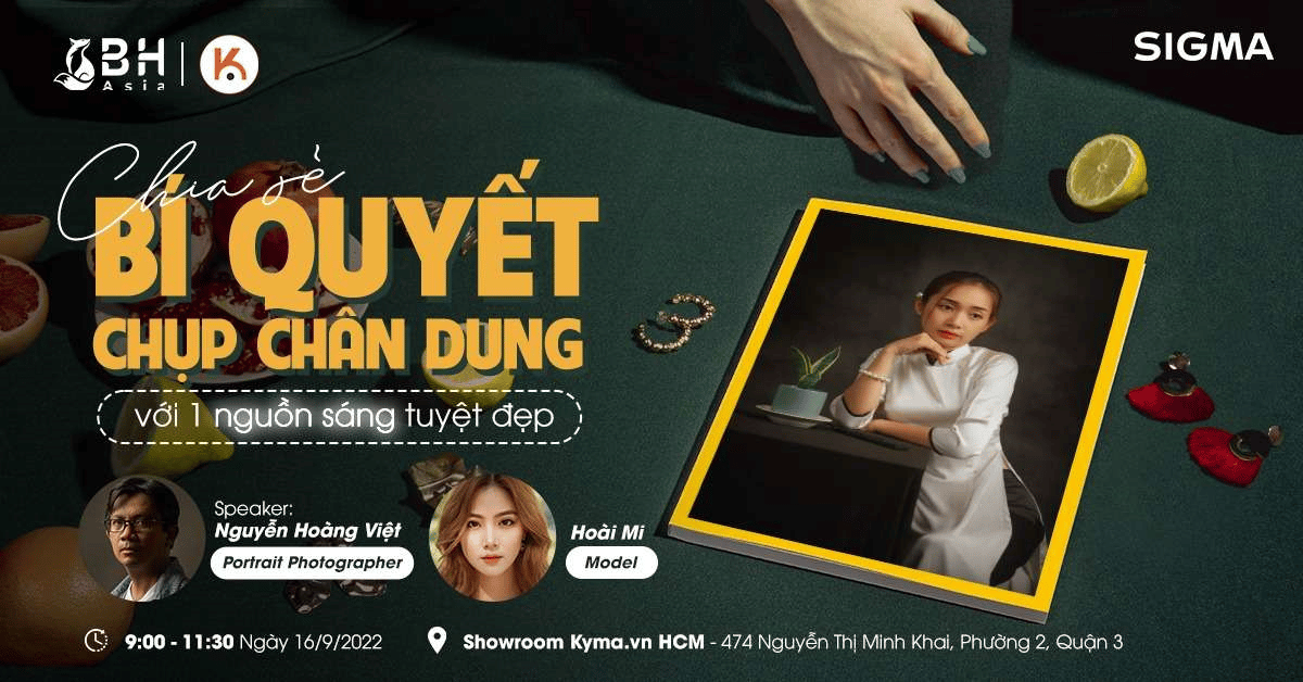 Workshop offline - Chia sẻ bí quyết chụp chân dung với 1 nguồn sáng tuyệt đẹp