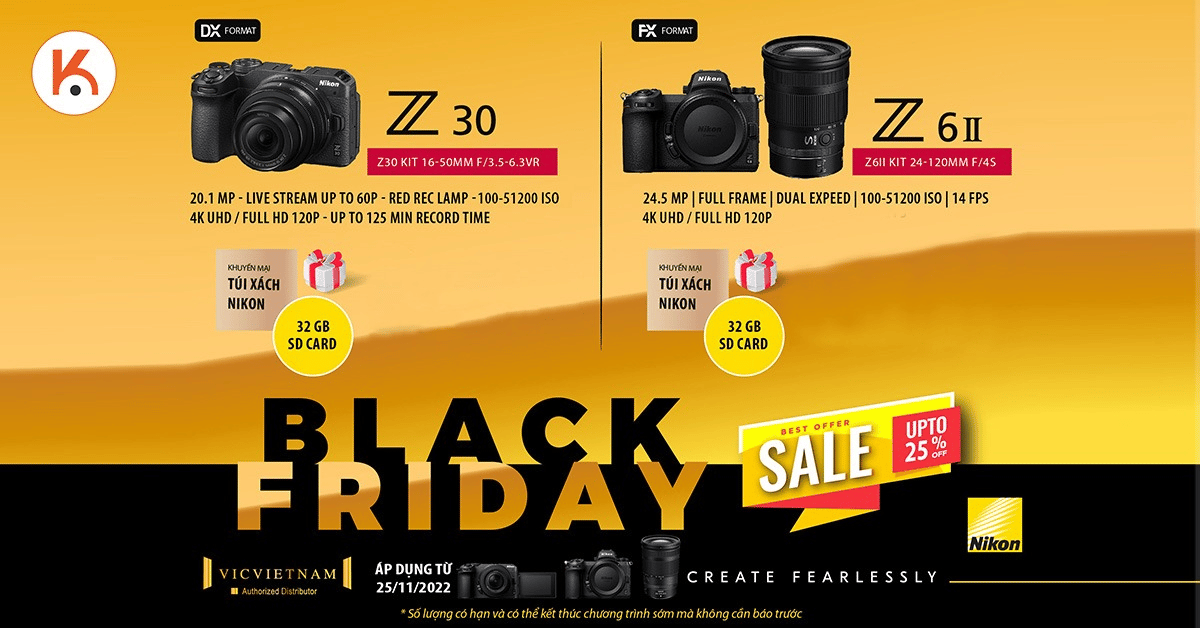 Black Friday - Nikon sale ngất ngây