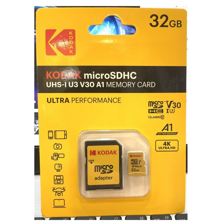Thẻ nhớ MicroSDHC Kodak UHS-I U3 V30 A1 32GB