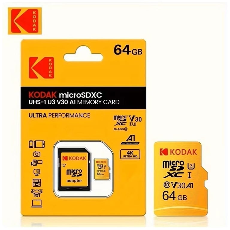 Thẻ nhớ MicroSDXC Kodak UHS-I U3 V30 A1 64GB