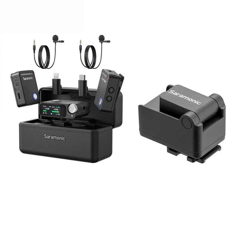 Microphone Saramonic Ultra ( 2TX + 1RX + 2Lav ) Đen + Saramonic Ultra Camera Adapter cho Sony
