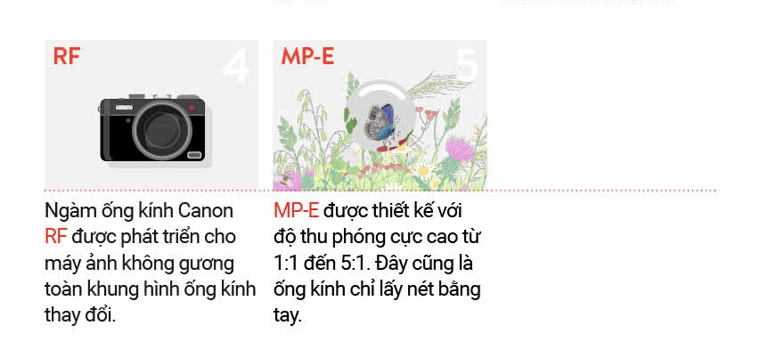Tổng hợp tất cả thuật ngữ của ống kính Canon và ý nghĩa của chúng