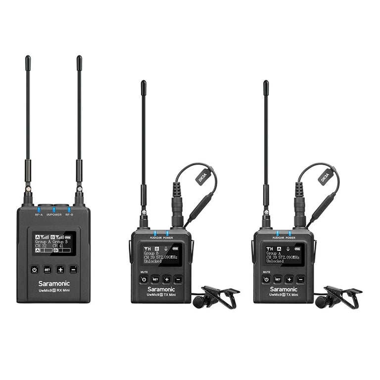 Microphone Saramonic UwMic9S Mini Kit 2 (2 TX9S Mini + RX9S Mini)