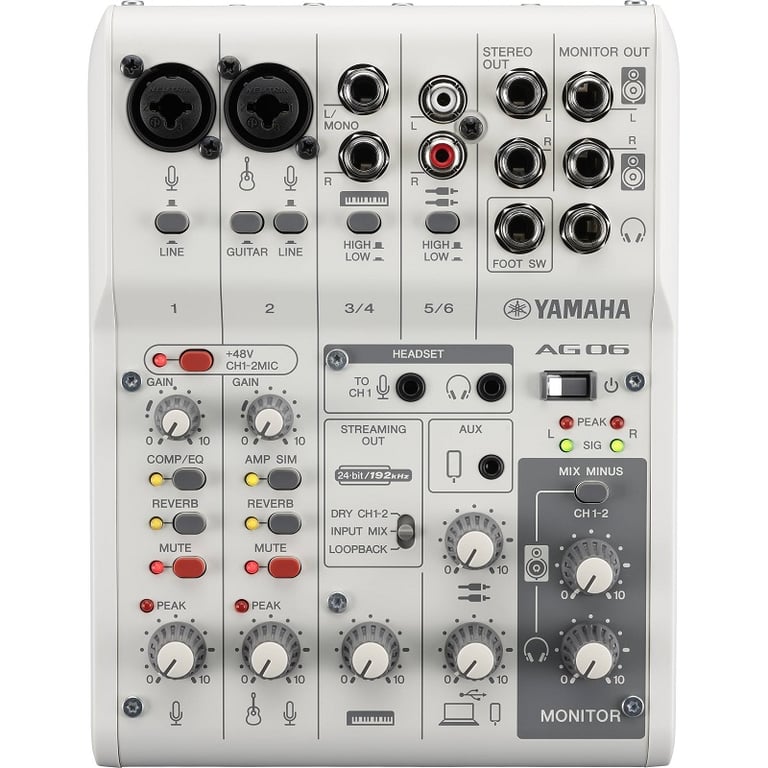 Bàn trộn Mixer Yamaha AG06MK2 / Trắng