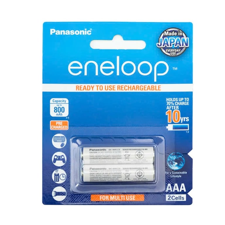 Pin Panasonic Eneloop AAA 800mah 2 viên (BK-4MCCE/2B)