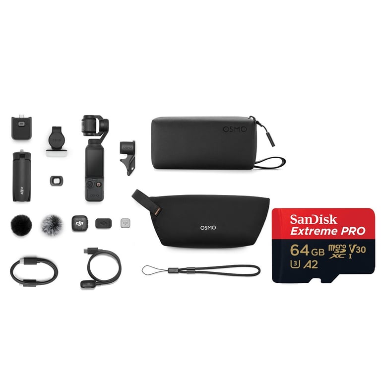 Máy quay DJI Osmo Pocket 4 Creator Combo + Thẻ nhớ MicroSDXC Sandisk Extreme Pro 64GB 200MB/ 90MB/ s