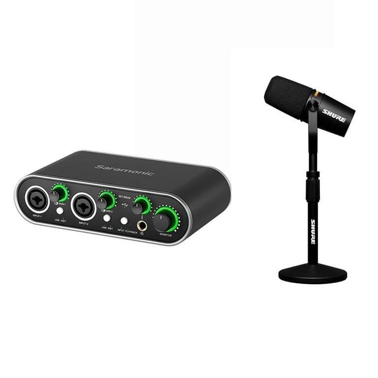 Shure MV7 + Kit + Saramonic MV-Mixer