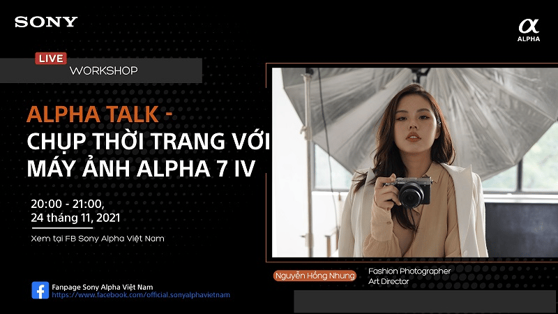 Trải nghiệm nhiếp ảnh chuyên nghiệp với chuỗi workshop tháng 11 của Sony Alpha