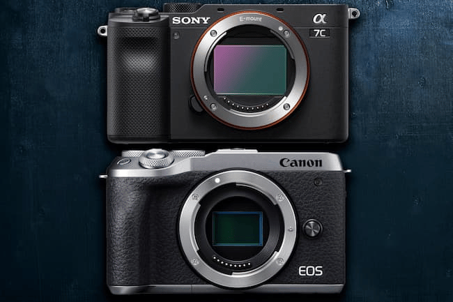 Sự khác biệt giữa Sony a7C vs Canon M6 Mark II