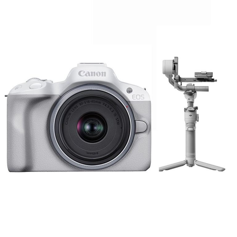 Canon EOS R50 Kit RF-S 18-45mm + DJI RS 4 Mini