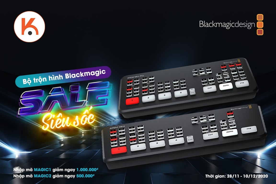 Bộ trộn hình Blackmagic sale siêu sốc !
