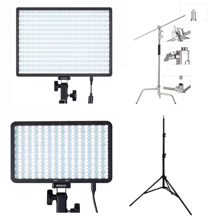 Combo 2 đèn led chụp sản phẩm Amaran Pano 120c Kit + Amaran Pano 60c Kit