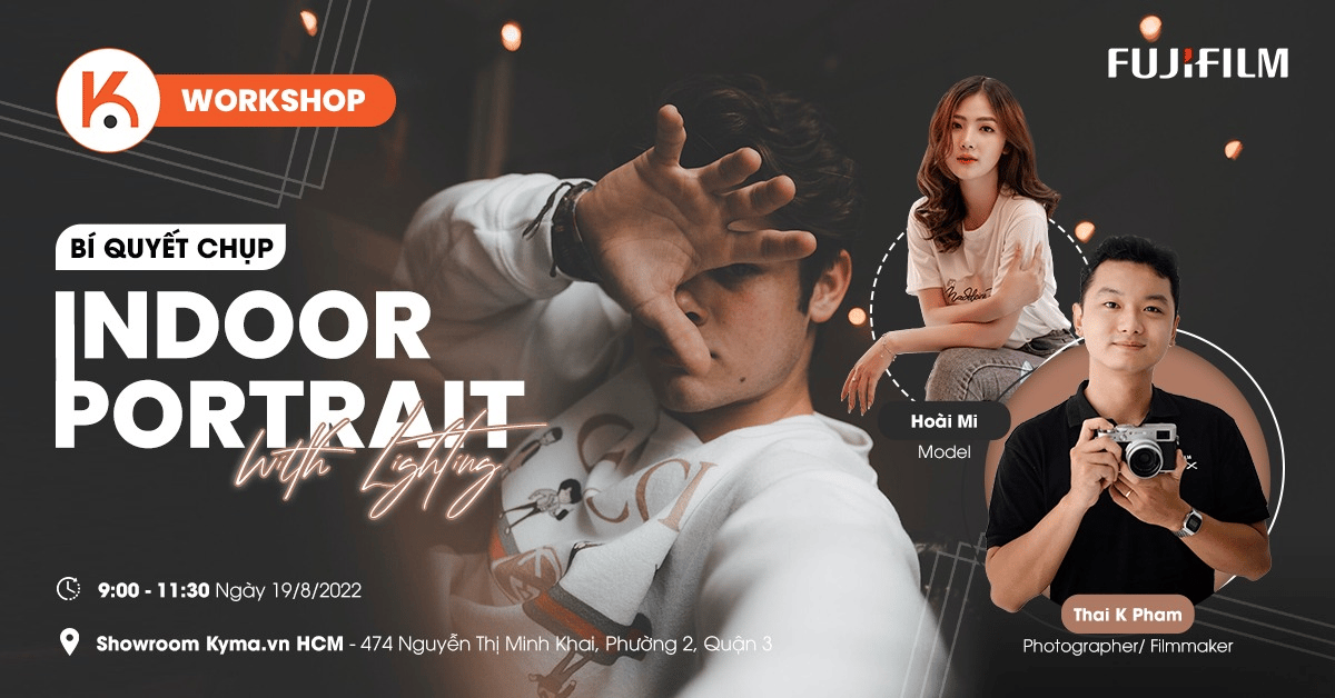 Workshop offline - Bí quyết chụp ảnh Indoor, Portrait with Lighting đẹp cùng Fujifilm