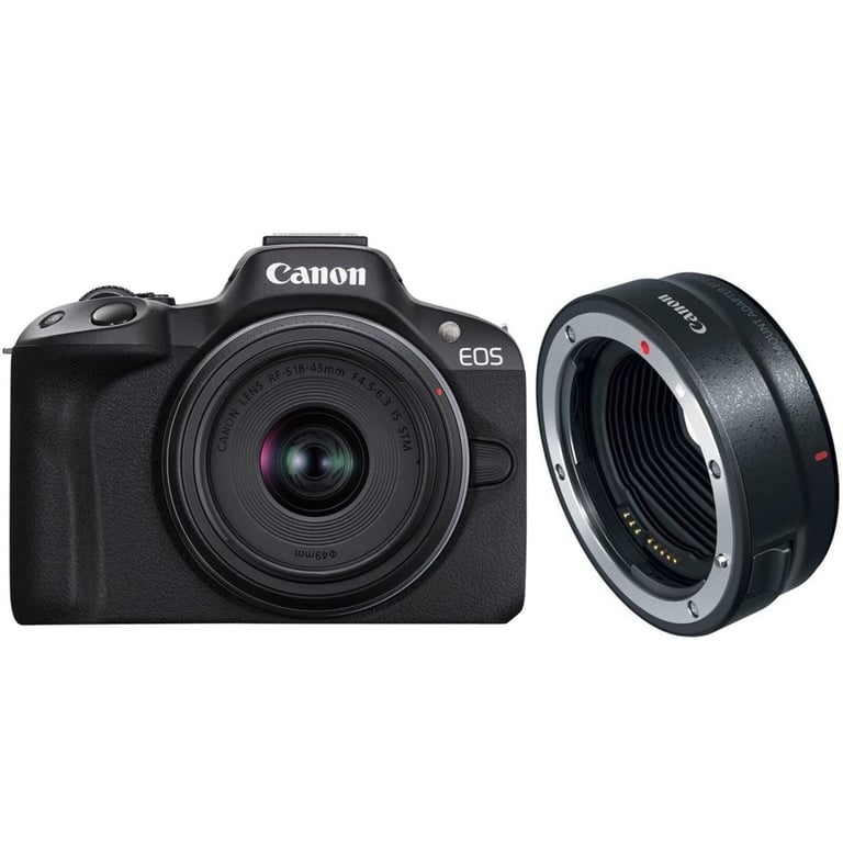 Máy ảnh Canon EOS R50 Kit RF-S18-45mm + Ngàm chuyển Canon EF sang EOS R (EF-EOS R)