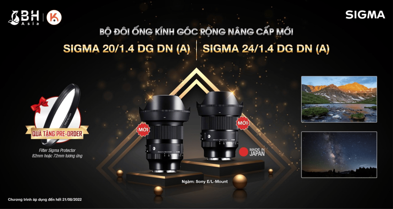 Sigma 20/1.4 DG DN (A) & Sigma 24/1.4 DG DN (A): Đặt hàng trước - Rước quà ngay
