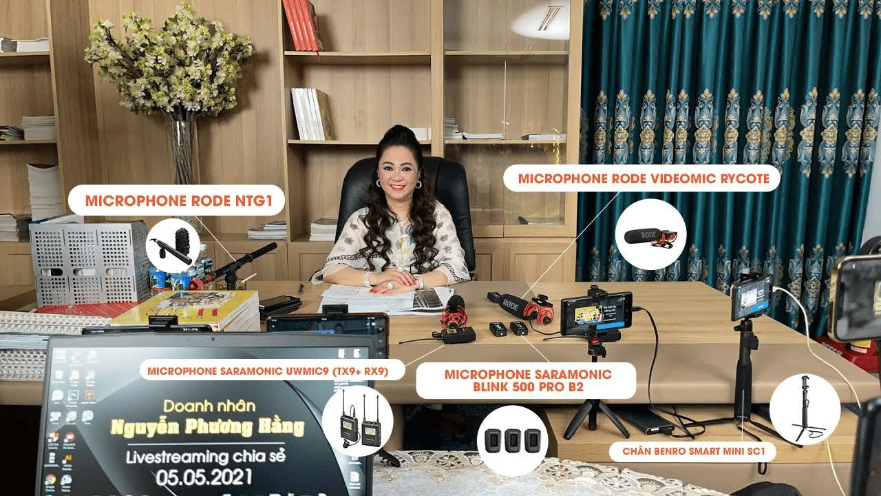 Tất tần tật về thiết bị phụ kiện livestream của 'thánh drama' Phương Hằng