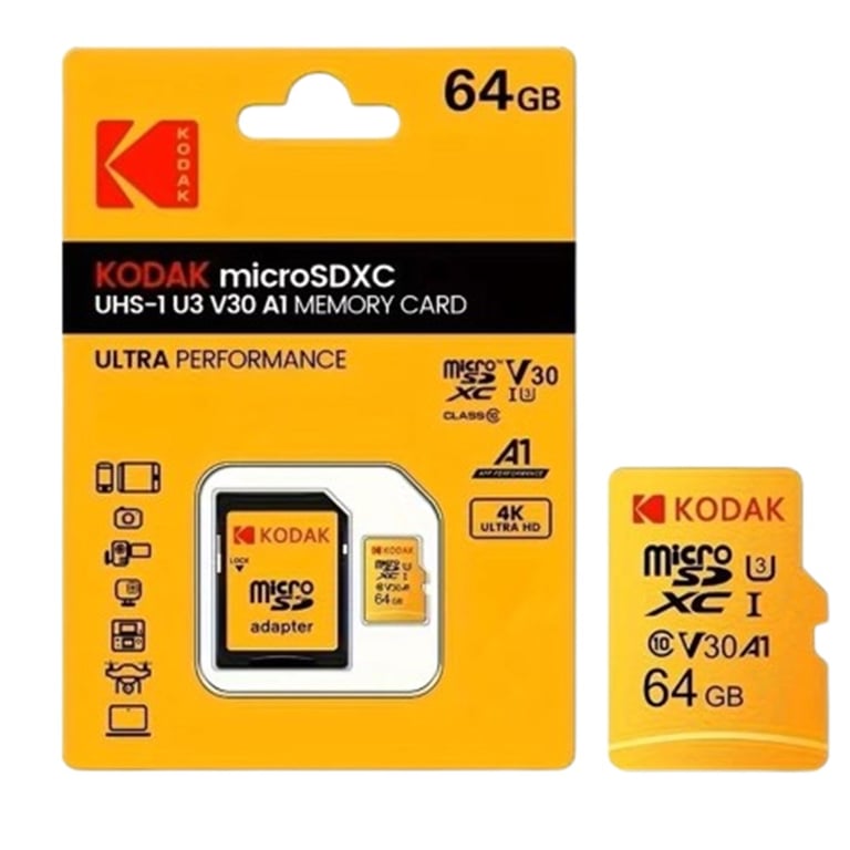 Thẻ nhớ MicroSDXC Kodak UHS-I U3 V30 A1 64GB
