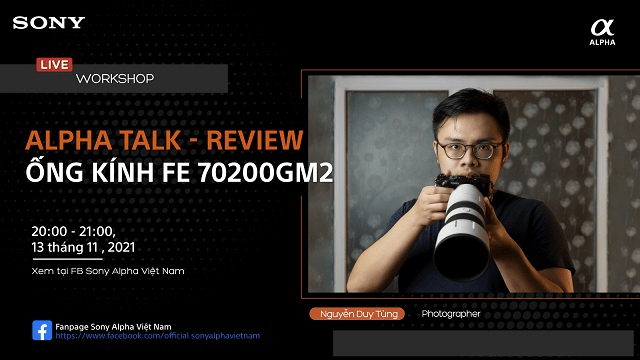 Trải nghiệm nhiếp ảnh chuyên nghiệp với chuỗi workshop tháng 11 của Sony Alpha