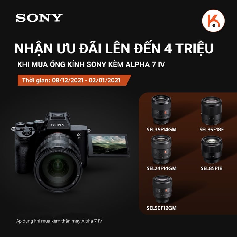 Nhận ưu đãi tháng 12 cùng Sony A7 IV