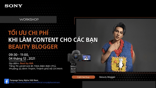 Chờ đón chuỗi online workshop tháng 12 của Sony Alpha