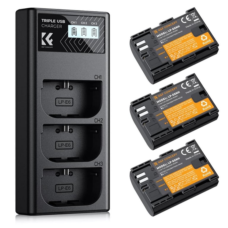 Bộ pin sạc K&F Concept LP-E6NH KF28.0039 cho R5, R6, R6II, R7