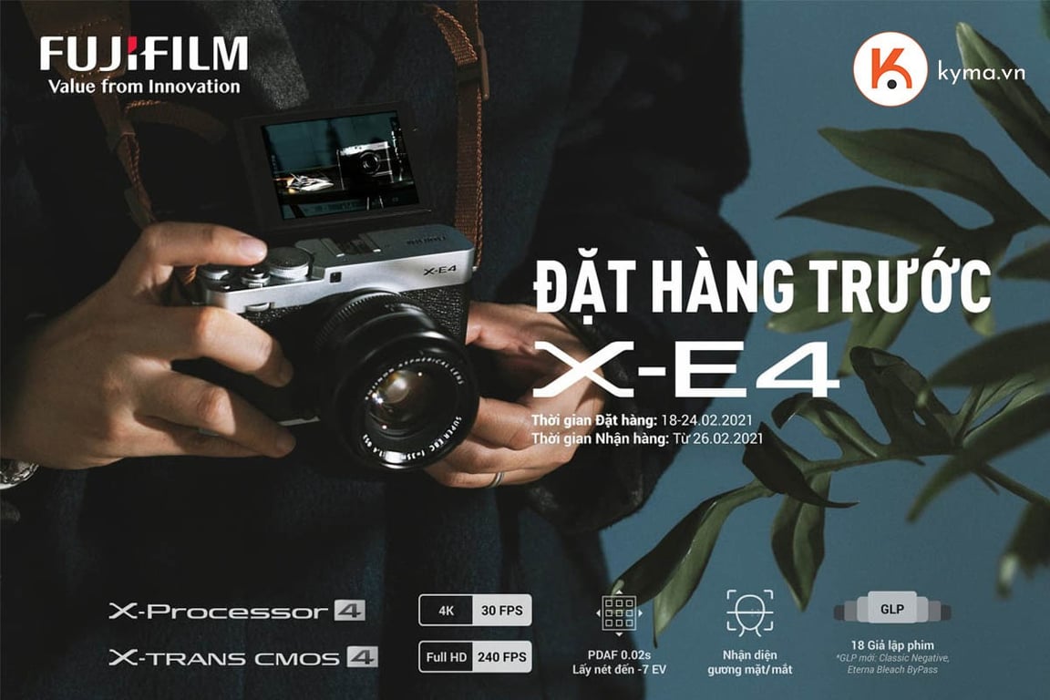 Pre-order Fujifilm X-E4 hôm nay để có giá tốt lại hốt liền tay quà xịn