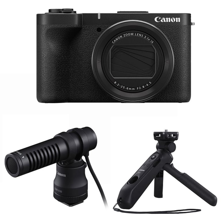 Canon PowerShot V1 + Microphone Canon DM-E100 + Báng tay cầm Canon HG-100TBR