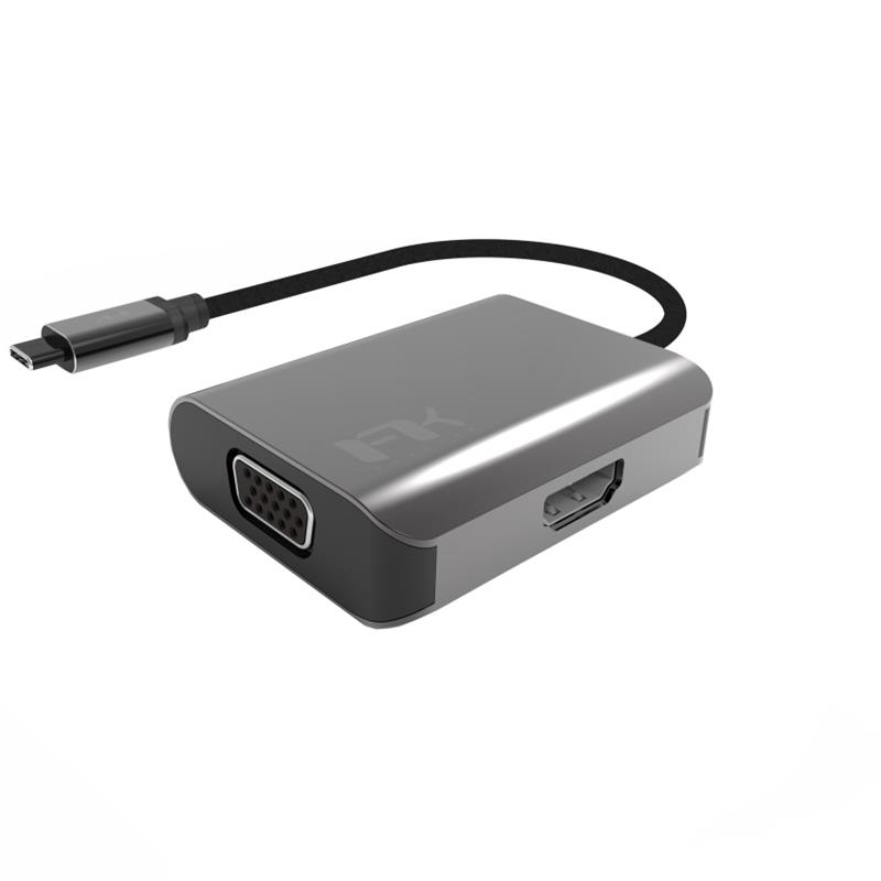 Bộ Chia Cổng USB Display 2 In 1 USB-C Feeltek
