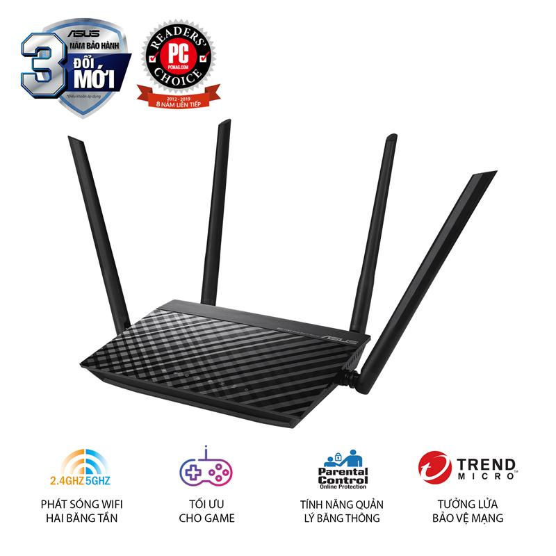 Router Wifi Băng Tần Kép Asus RT-AC1200 v2