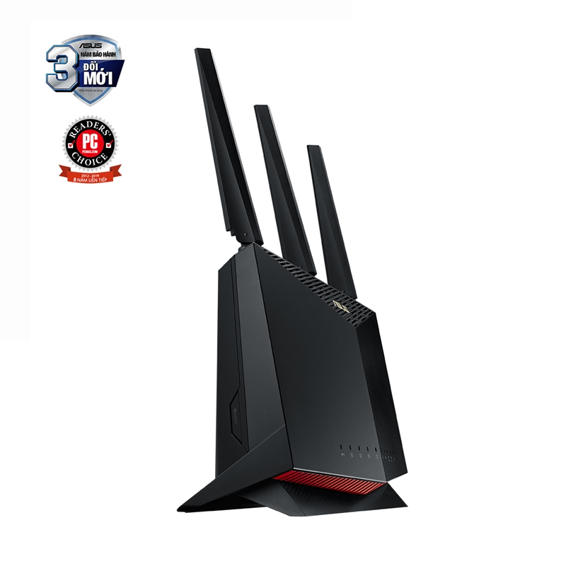 ASUS RT-AX86U (Gaming Router) Wifi AX5700 2 Băng Tần, Wifi 6 (802.11ax), AiMesh 360 WIFI Mesh, AiProtection, USB 3.1