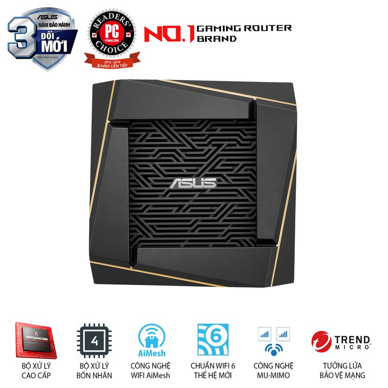 ASUS RT-AX92U 1 Pack (AiMesh Router) Wifi AX6100 3 Băng Tần, Wifi 6 (802.11ax), AiMesh 360 WIFI Mesh, AiProtection, USB 3.1