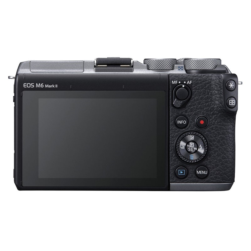 Máy ảnh Canon EOS M6 Mark II Kit 15-45mm + Sigma AF 30mm F1.4 DC DN For Canon EF-M/ Bạc