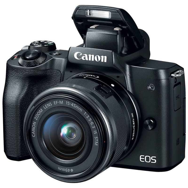 Máy ảnh Canon EOS M50 Kit 15-45mm/ Đen (nhập khẩu) + Ngàm Chuyển Viltrox EF Sang EOS M