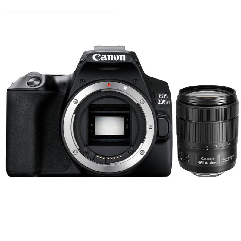 Máy ảnh Canon EOS 200D Mark II body + EF-S18-135mm F3.5-5.6 IS USM (Nhập khẩu)