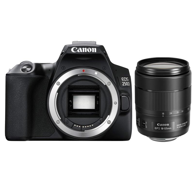 Máy ảnh Canon EOS 250D kit EF-S18-135mm F3.5-5.6 IS USM/ Đen