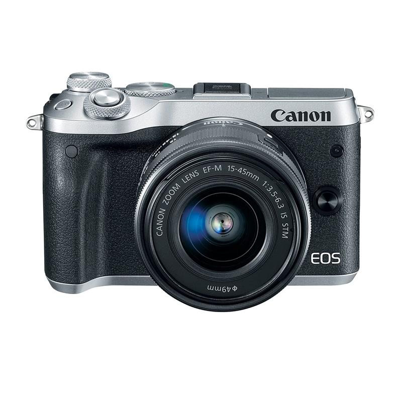 Máy ảnh Canon EOS M6 Kit EF-M15-45mm F3.5-6.3 IS STM/ Bạc (Nhập khẩu)