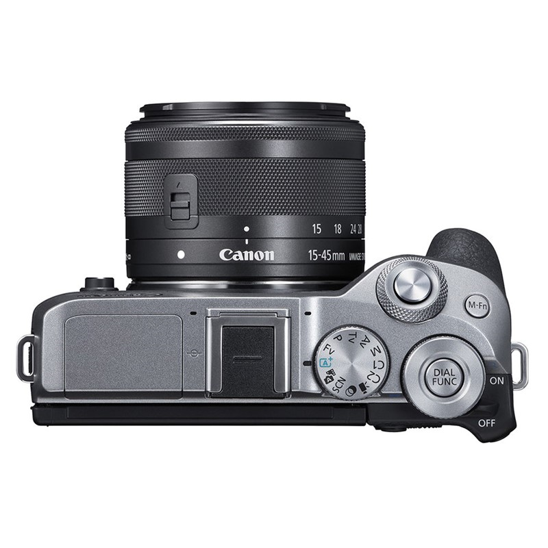 Máy ảnh Canon EOS M6 Mark II Kit 15-45mm + EF-M22mm F2 STM/ Bạc (nhập khẩu)
