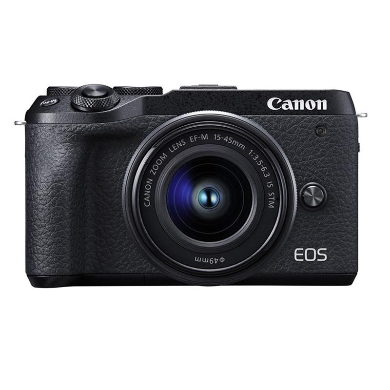 Máy ảnh Canon EOS M6 Mark II Kit 15-45mm +  EF-M22mm F2 STM/ Đen (nhập khẩu)